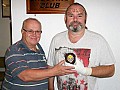 Kevin Martin presenting Simon with his trophy