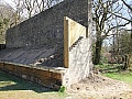 the repaired wing wall