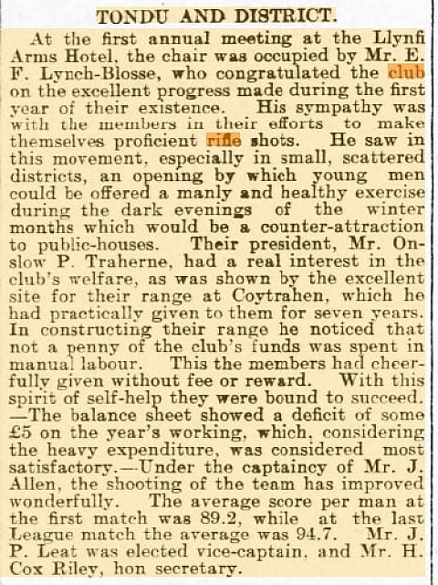 Glamorgan Gazette 29th April 1910