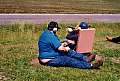 Phil Croft doing the spotting at 300 yards